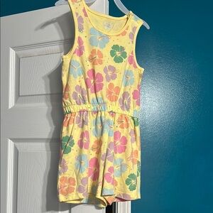 Floral Yellow Kids Romper